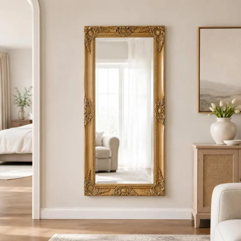 Miroir ovale doré : à l’horizontale ou à la verticale ?