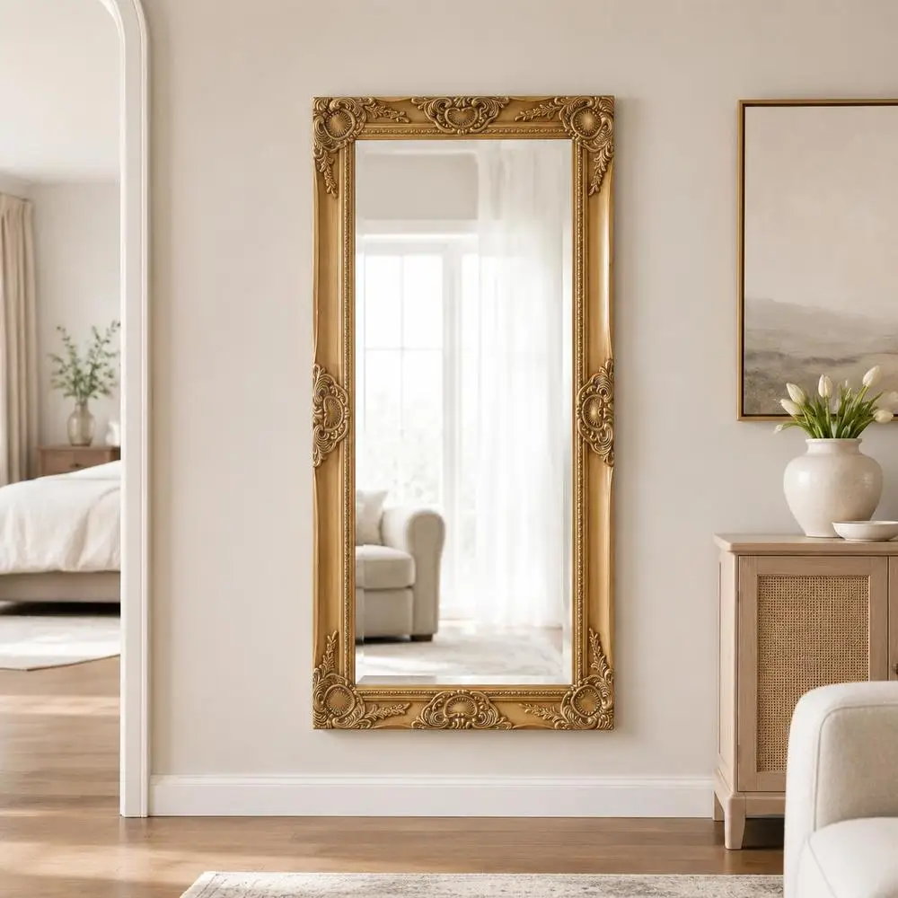 Miroir doré – miroir baroque 100 x 50